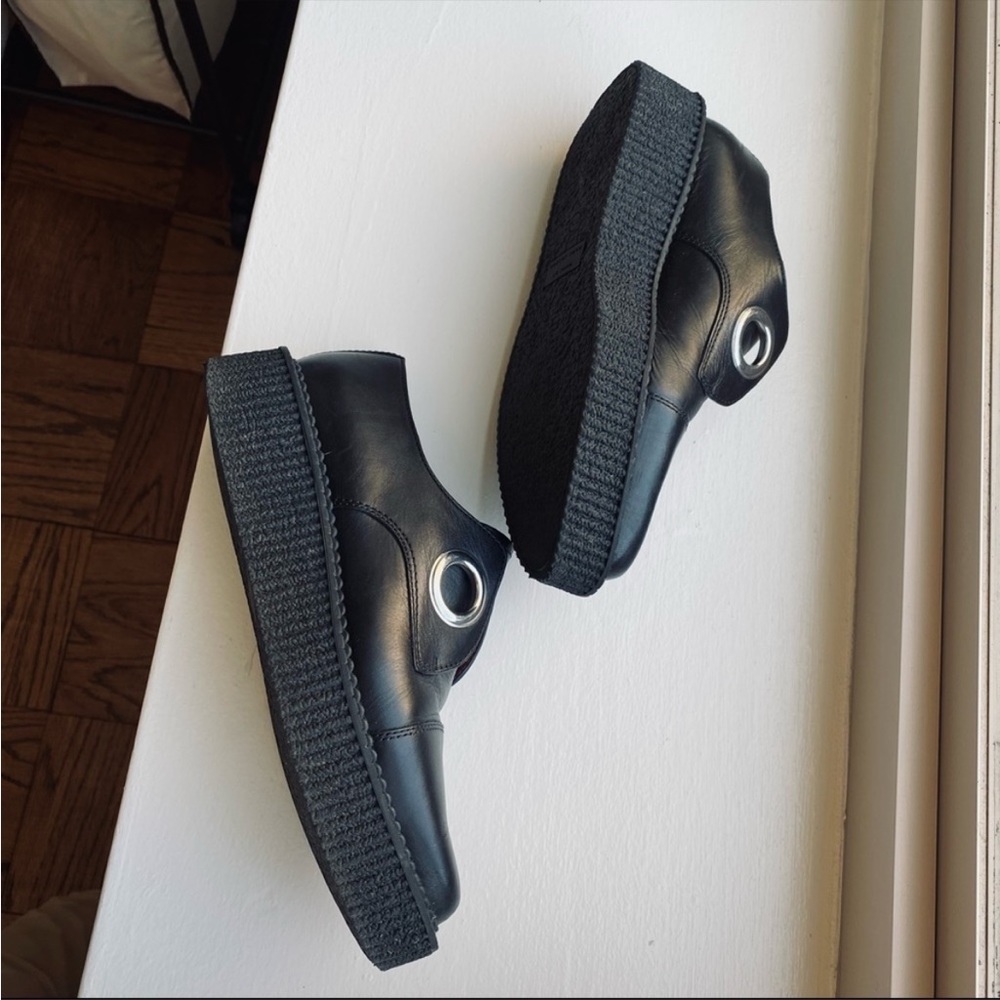 MARC JACOBS • Leather Platform Flats - Picture 8 of 13